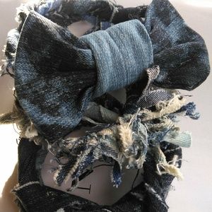 Custom denim bracelets made with love